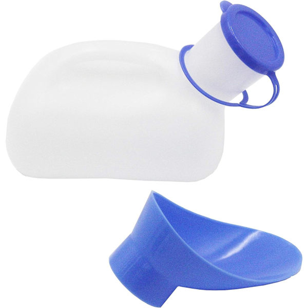 Unisex urinal med lokk 1000ml mann/kvinne bærbar med måling