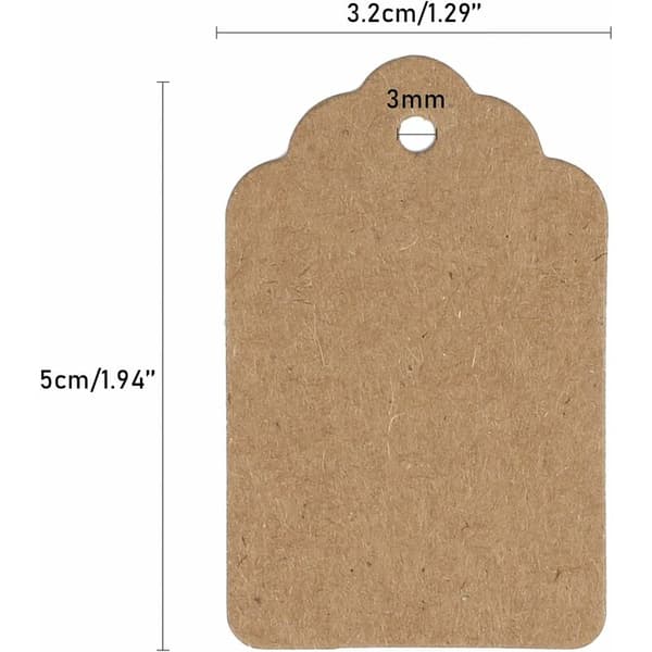 200 kpl Kraft-hintalappuja 3,2x5 cm