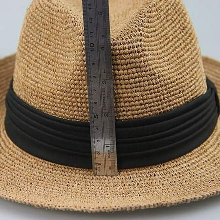 1 stk Raffia Halmhat Mænds Storbremmet Hat Sommer Solhat