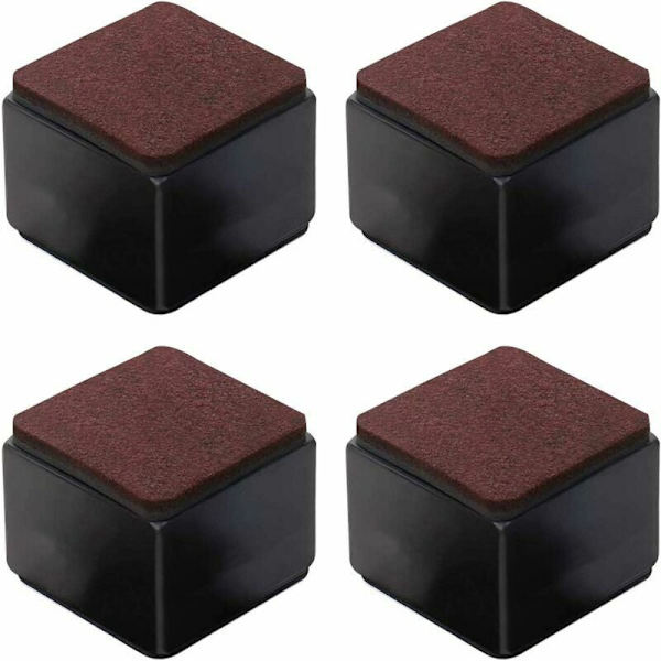 Set med 4 självhäftande möbelhöjare i kolstål - 50 mm höjd