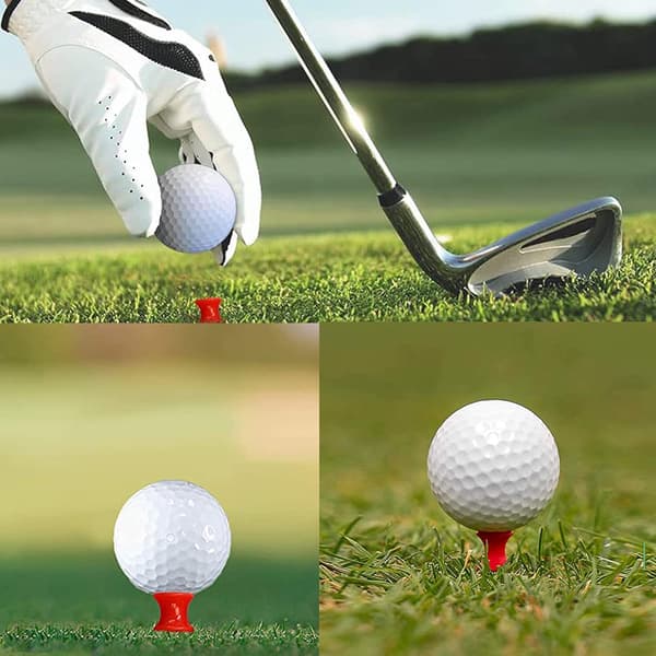 100 røde golfteeer, plast step teeer, små teeer, golf