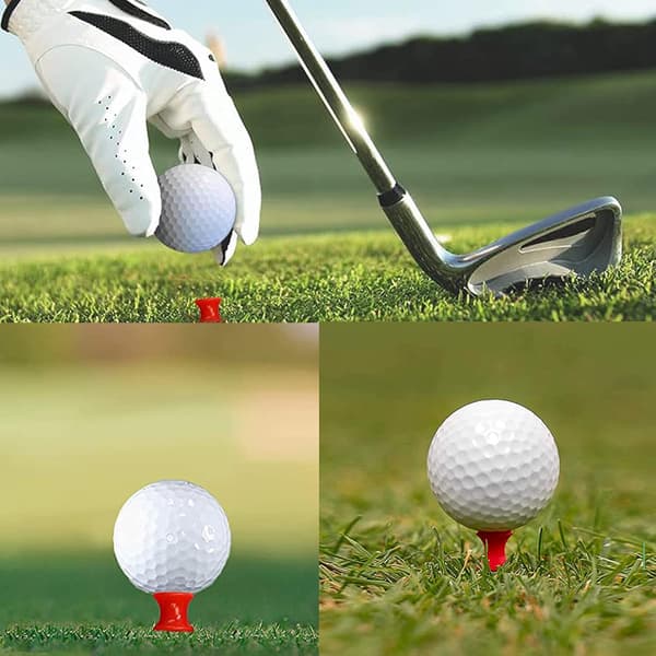 100 røde golftees, plastik step tees, små tees, golf
