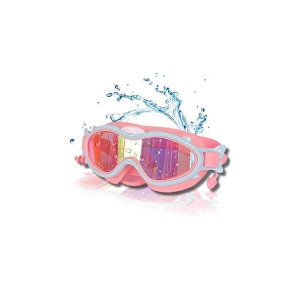 Rosa svømmebriller for barn (4-12 år), vanntette