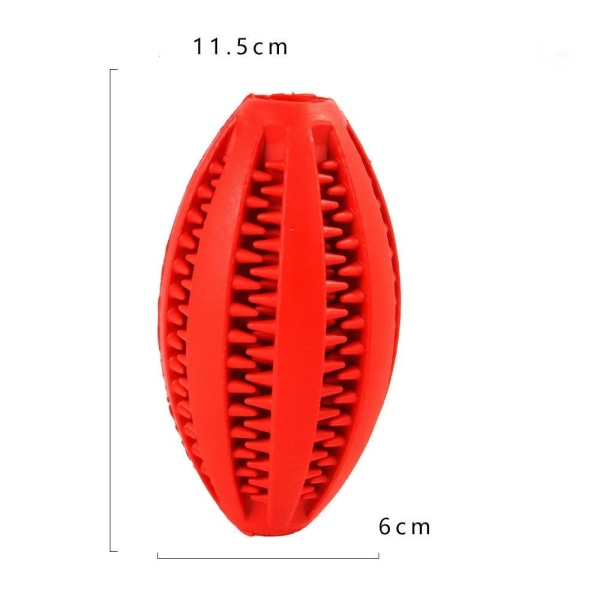 1 stk. 11,5 cm legetøjs-hundebold, hundelegetøjsbold, natur-gummi legetøj