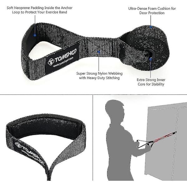 Tom Shoo 5 pakker Pull Up Assist Bands Sæt Modstand Loop Bands P