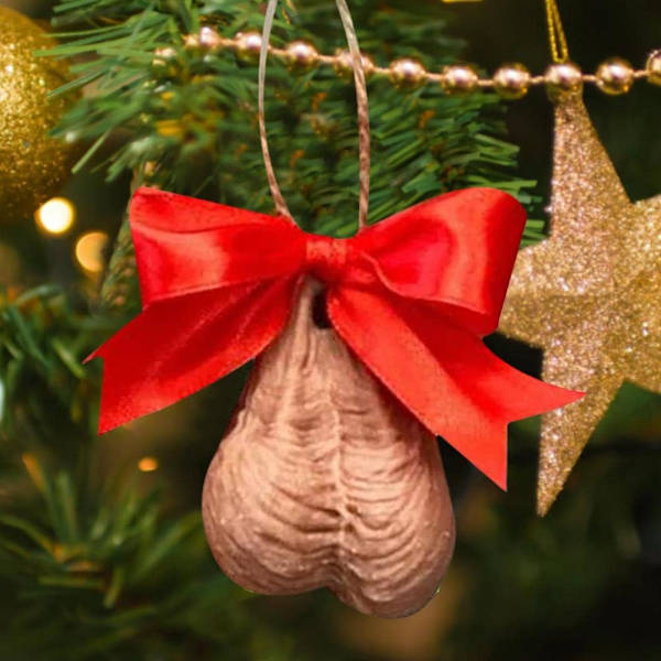 1 sjov julepynt flad akryl vedhæng juletræ