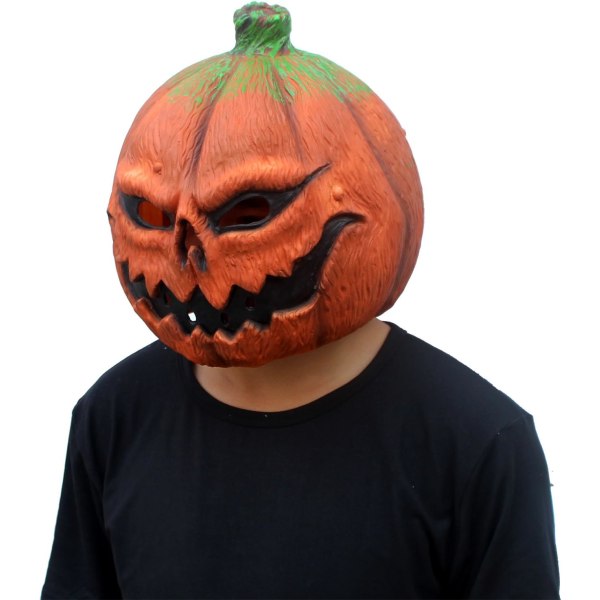 Halloween festdekoration Latex græskar hovedmaske
