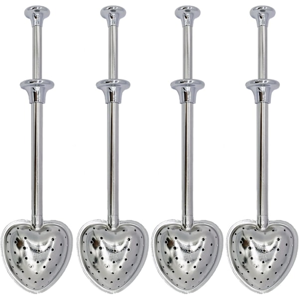 4 stk. Rustfrit Stål Te-Infuser Te-Sigte Sukker Mel Sigte Pulveriseret Sukker Shaker Duster Filter Te Interval