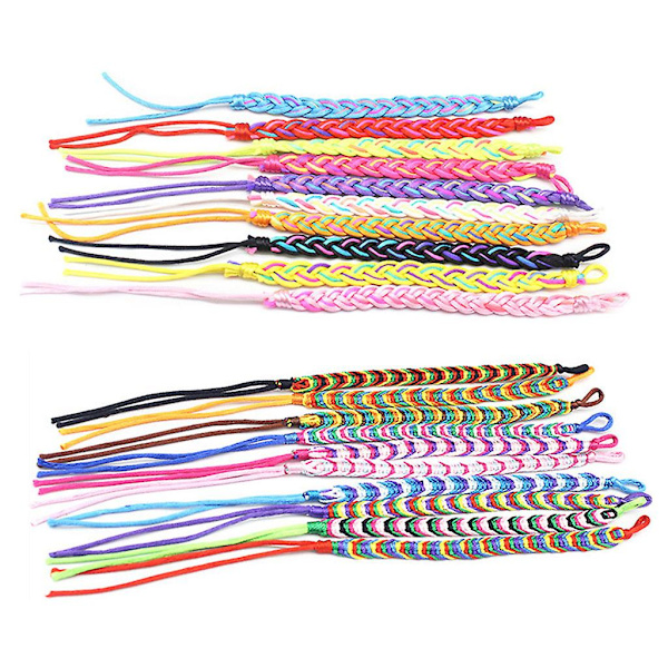 10x Handgjorda Nepal vävda armband Mix färger Vänskapsarmband för vänner