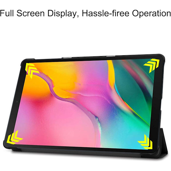 Fodral för Samsung Galaxy Tab A 10.1 2019, Ultratunt Lättvikts Trifold Stativ Smart Folio Fodral Hårdt Omslag för Samsu