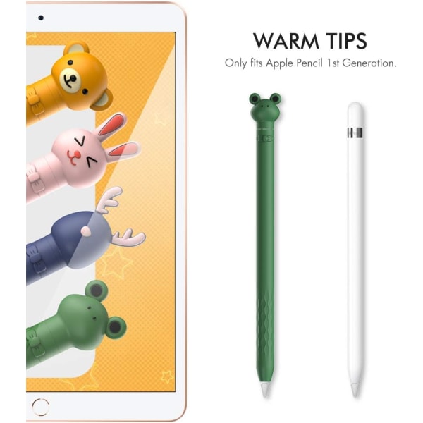 Etui til Apple Pencil 1. generation, Sød Tegneserie Blød Silikon