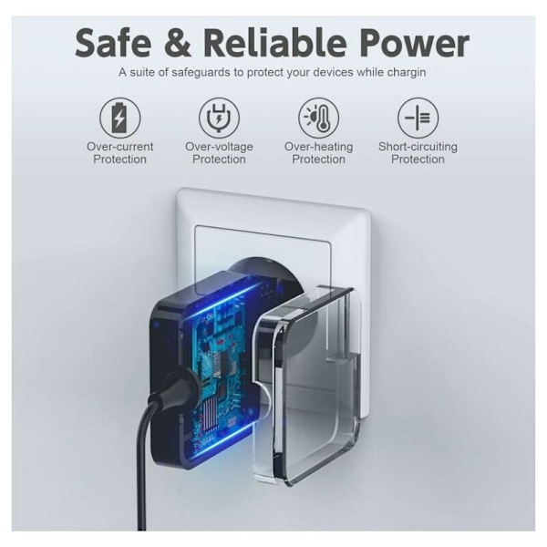 65W USB C-laddare Typ C-strömförsörjningsadapter för MacBook Pro/Air