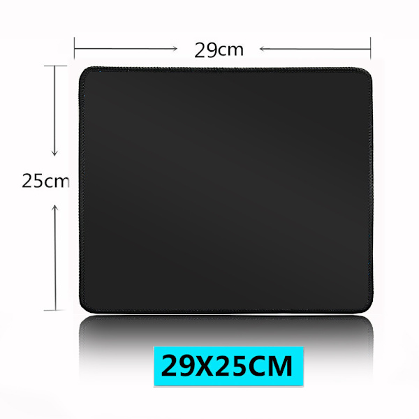 Computer - Speed ​​Gaming Mousepad Sort Svart 290x250mm Stor Bord