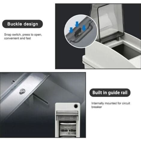 2-pack IP65 vattentät elbox utomhus, 2 moduler, ABS-plast