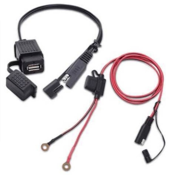 3,1 Amp vattentät motorcykel Dual USB Charger Kit SAE till USB