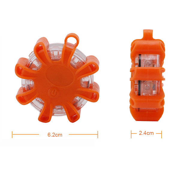 2 stk mini LED arbeidslys advarselslys med