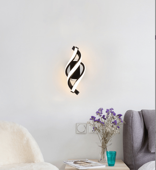 (Sort) LED Vægskinne Indendørs Sort Enkel Design Vægslampe til