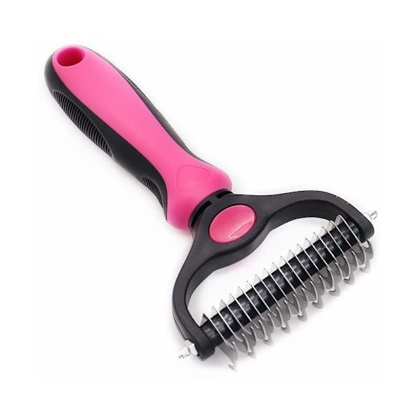 rose-Dog Brush Cat Brush, Professionel hundepleje kam og lang