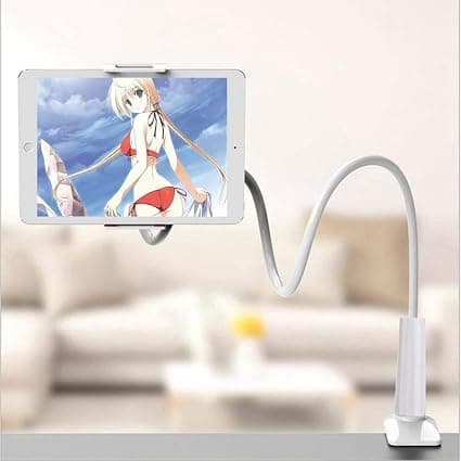 1 hvit svanehals-tabletholder, justerbar tabletholder -