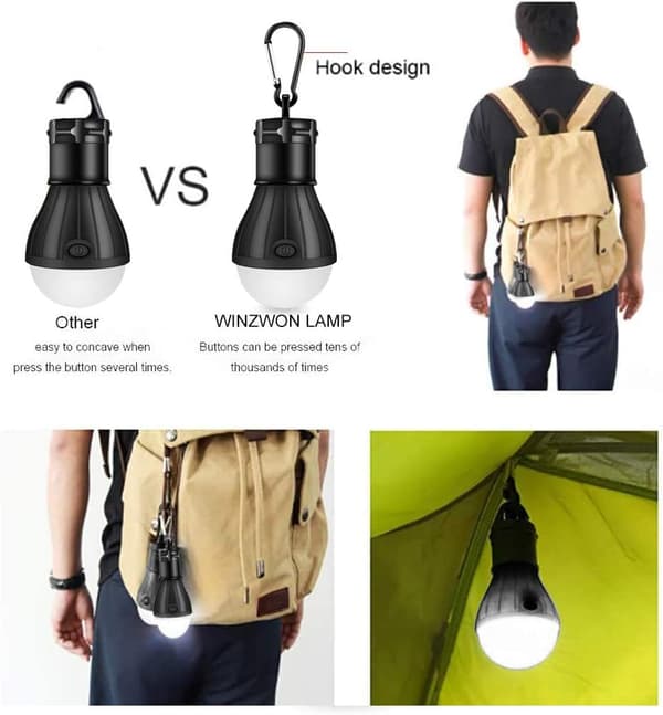 3 stk Campingtilbehør Campinglampe Campingtelt, Nødlys