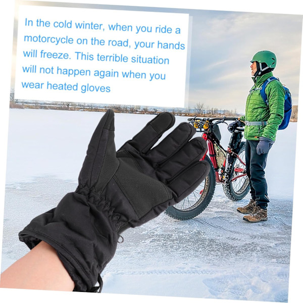 1 Par Opvarmede Handsker Opvarmede Skihandsker Camping Vanter Varme Cykelhandsker Vinter Computer Handsker Termisk Opvarmning G