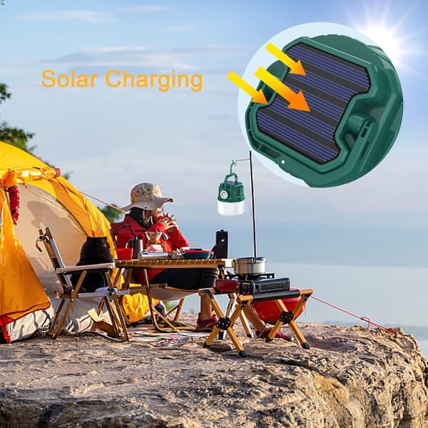 Solcelled Campinglys 3600mAh LED Campinglanterne 1000 Lumen