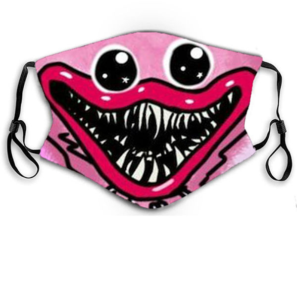 (2 kpl) Poppy Playtime Huggy Wuggys Peli Kangaspuuvillaiset Kasvomaskeja