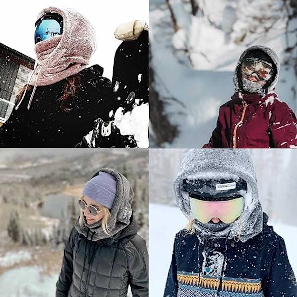 Dam Balaclava 2024 Termisk Ansikts- och Halsöverdrag Fleece Vinterhuva Skidåkning Motorcykel Cykling Avslappnad Vindtät Snöhuva