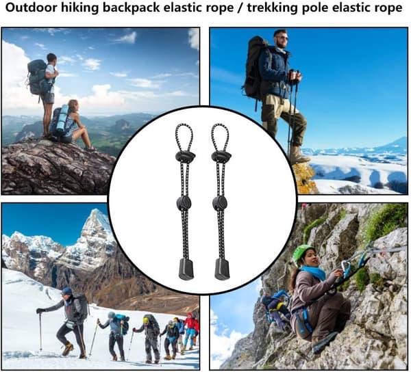 2 st Bungee-repfäste, Utomhus Klättring Ryggsäck