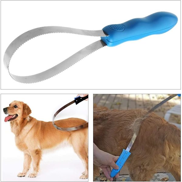 1 stk. hund dobbeltsidig shedding blad med rustfritt stål