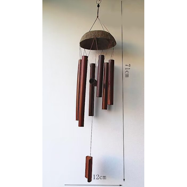 1 stk. bambusrør vindspil feng shui kokosnød
