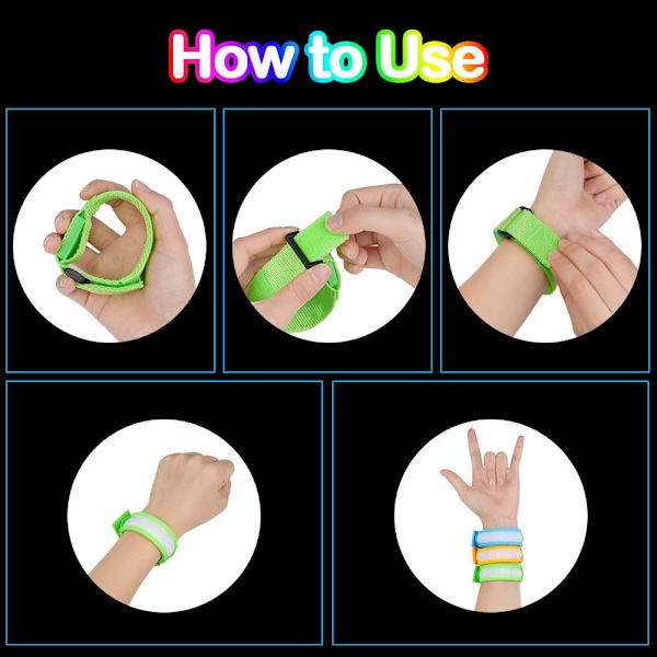 USB-reflektorarmbånd med 3 lysmoduser