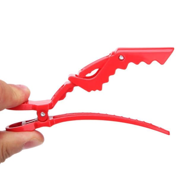 6 st Alligator Clips (Röda) Hårclips Professionell Styling Hår