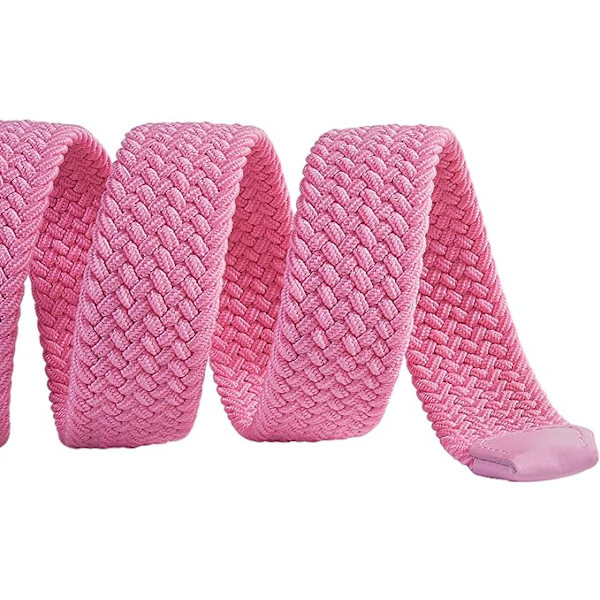 Strikkeelastisk rosa stoffbånd og elastisk