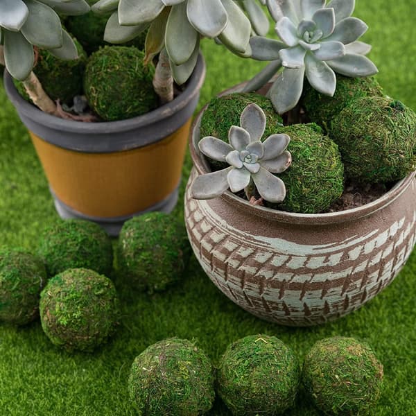 6 stycken mossbollar, mossbollar, trädgårdsmossa blomkrukor