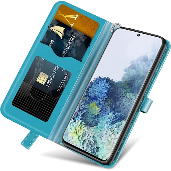 Fodral för Samsung Galaxy S20 PLUS, Premium PU-läder Flip Wallet Cover, Telefonfodral med Kortfack, Stativ, Magnetisk Stängning