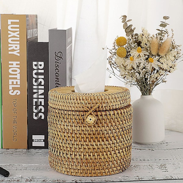 Rattan-kudossi, pyöreä kudossuutin, kudossuutin, työpöydän järjestäjä