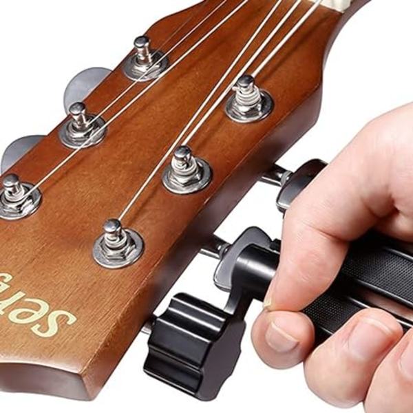(Svart) 3-i-1 Gitarrsträngs-lindare Verktyg Multifunktionell Gitarr