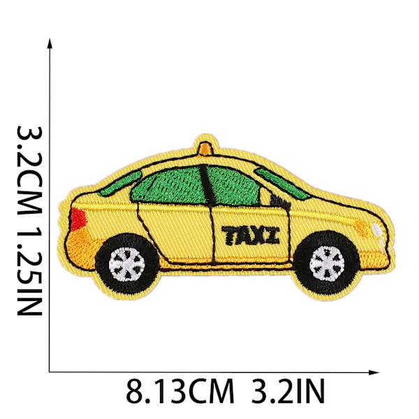 9 Stykker Bil Stryk-På Broderte Merker for Sy-På Merker På