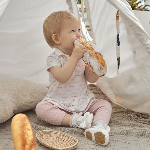 Båge Första Steget Flicka Ballerina Baby Flicka Sko Mjuk Halksäker Sula