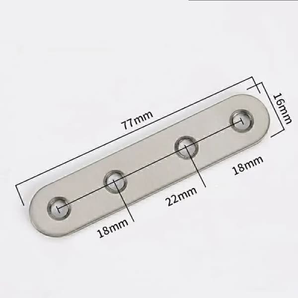 20 stk. (77x16 mm) Reparationsplader til Træ, Holdbar Rustfrit Stål