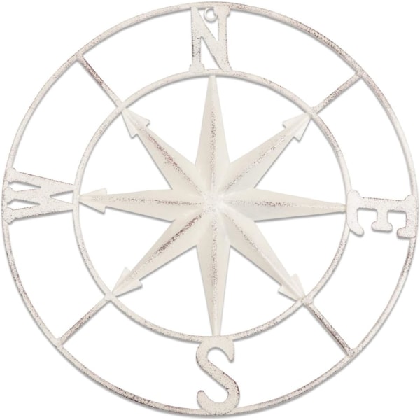 1 stykke metall kompass veggmaleri dekorasjon nautisk dekorasjon