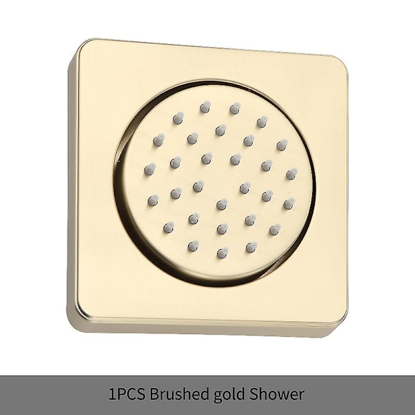 Rose Gold Messing Dusj Massasje Jets Dusj Side Bath Spa Massasje Sprayer Dyse Body Jet Svart Krom Firkant Kampanje Børstet Gull 1PCS