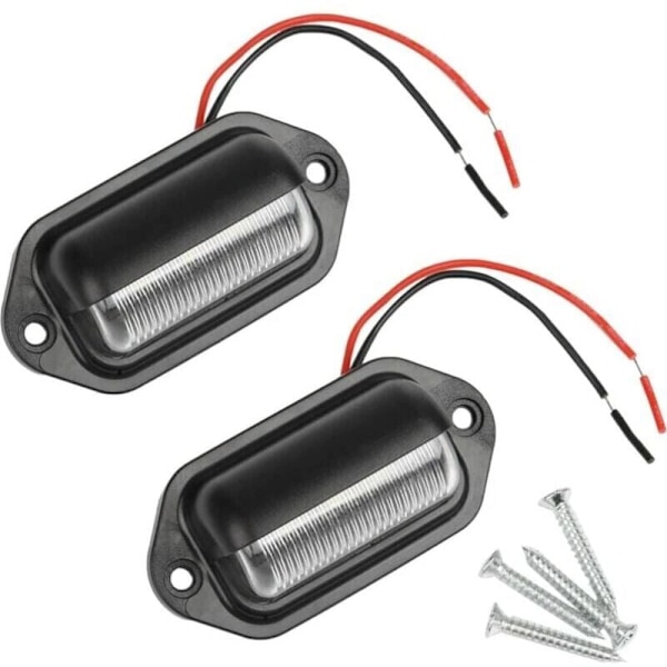 2 kpl LED-kilpien valoa vedenpitävä 6 SMD LED-takavalot rekisterikilven lamppu 12V/24V kuorma-auto pakettiauto perävaunu auto ajoneuvo asuntovaunu