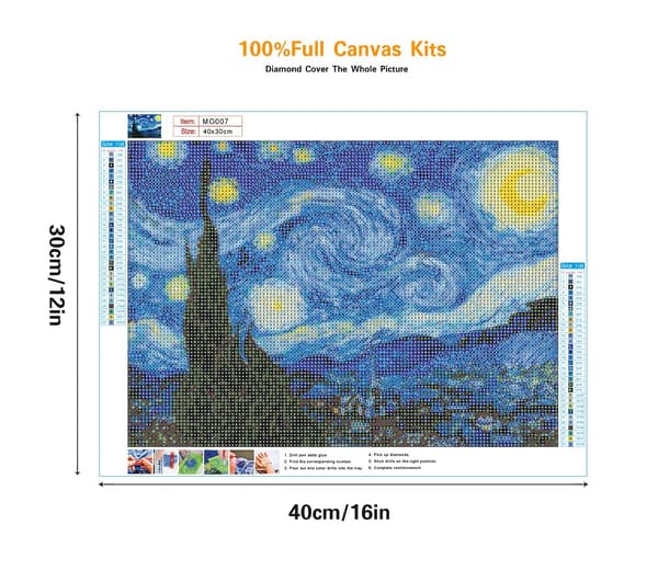 Diamantmaleri kit Van Gogh voksen
