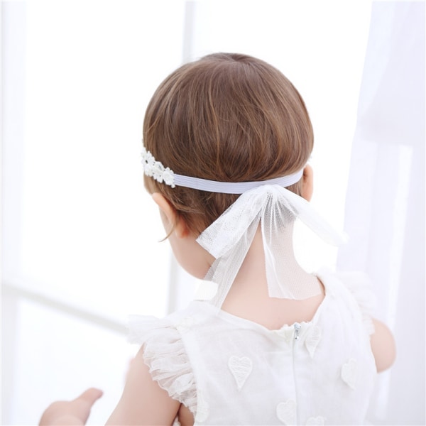 Baby Girl Bow Headband Flower Head Bandana with Elastic Wrap