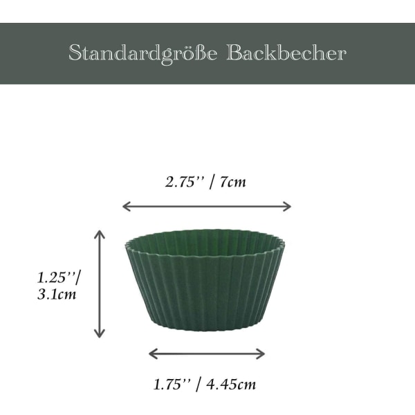 Silikone muffinforme - 4 farver - non-stick - BPA-fri