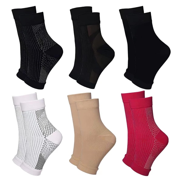 6 pairs of sports calf socks outdoor fitness compression socks