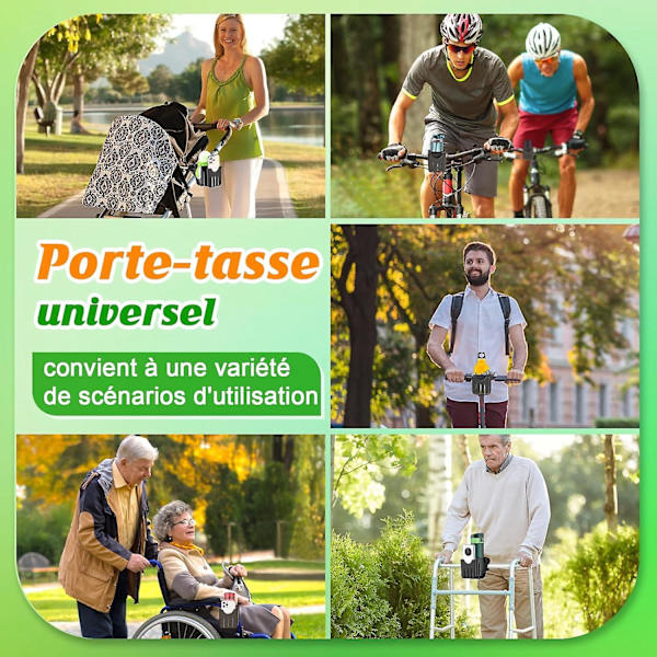 Kopholder til klapvogn, Universal klapvognstilbehør, Baby klapvognsarrangør til Cybex/Yoyo, cykel, kørestol, rollator, elektrisk scooter, gaver til kvinder