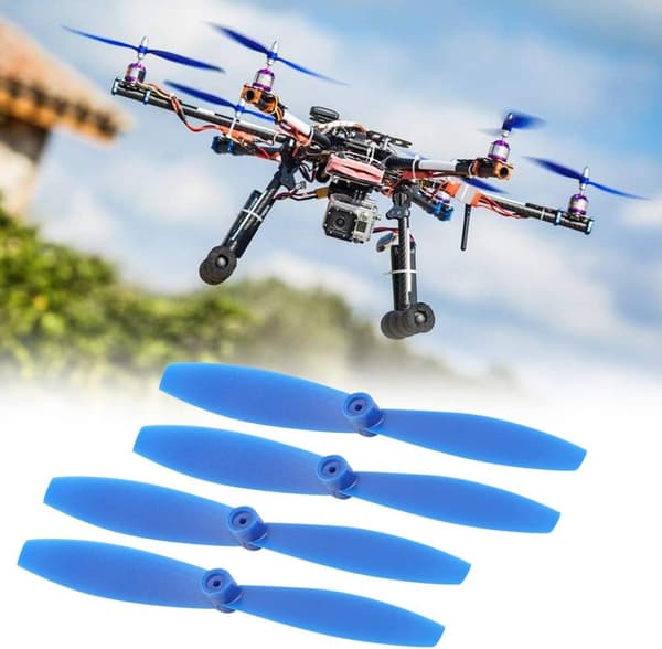 4 propellerblader, fire-rotor drone papegøye liten drone rullende